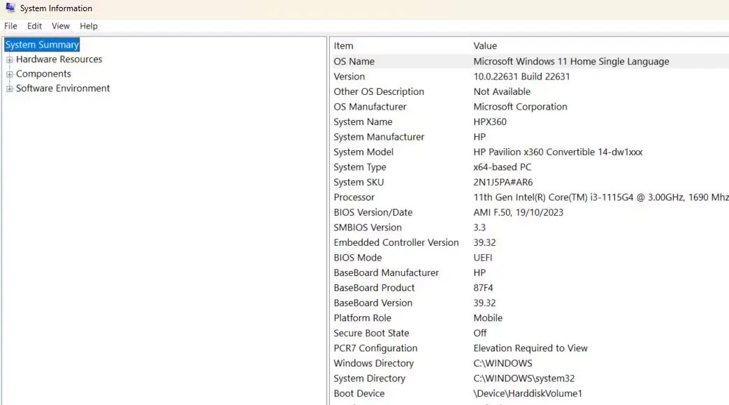 Cek Sistem Informasi Laptop